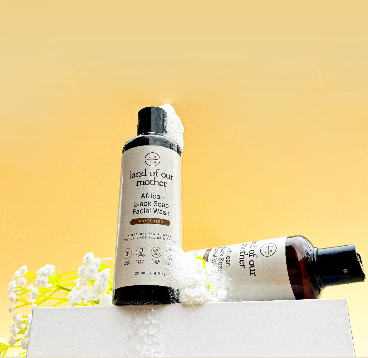 Natural facial wash ingredients - fragrance-free acne treatment formula