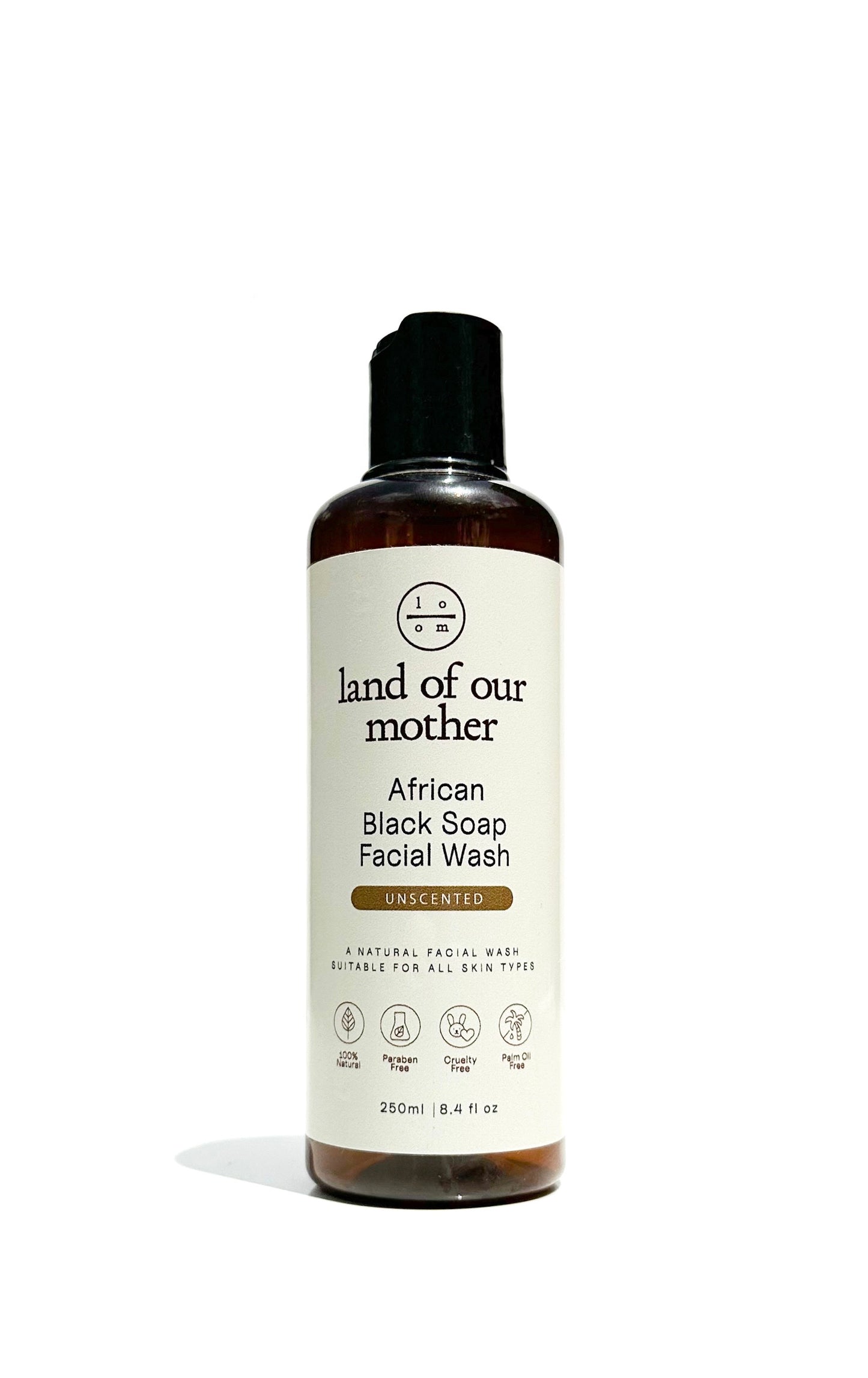 African black soap facial wash bottle - daily acne cleanser for dark spots