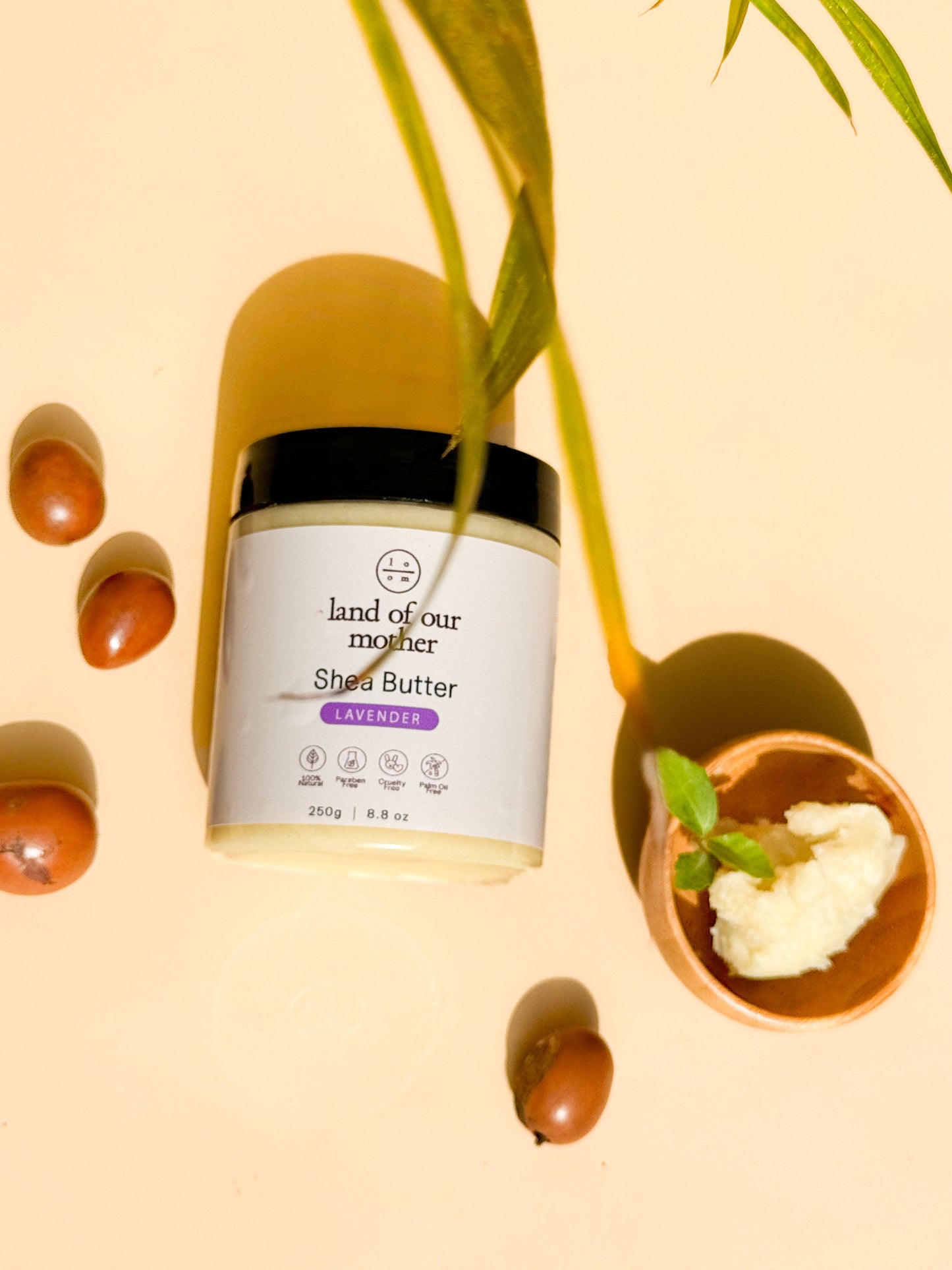 Lavender infused shea butter texture - calming skincare product